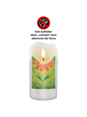 Mr. & Mrs. Panda Kerze Hummel Blume Design ohne Spruch in Weiß