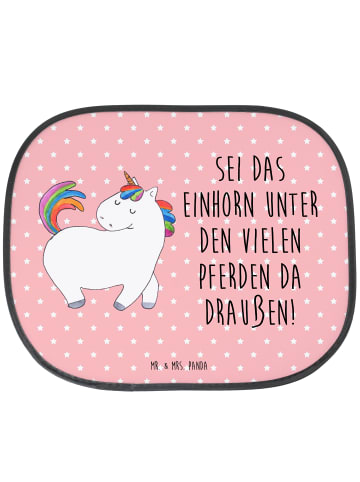 Mr. & Mrs. Panda Autosonnenschutz Einhorn Stolzieren mit Spruch in Rot Pastell