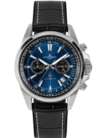 Jacques Lemans Herrenuhr Chronograph Liverpool Schwarz/Blau