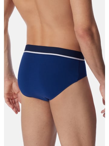 Schiesser Rio Slip / Unterhose 95/5 Organic Cotton in Blau / Schwarz