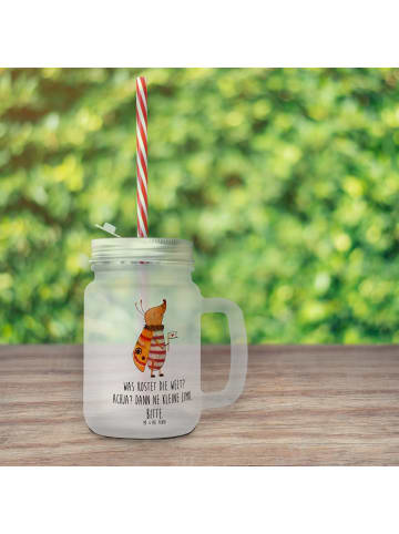 Mr. & Mrs. Panda Trinkglas Nachtfalter Fähnchen mit Spruch in Transparent