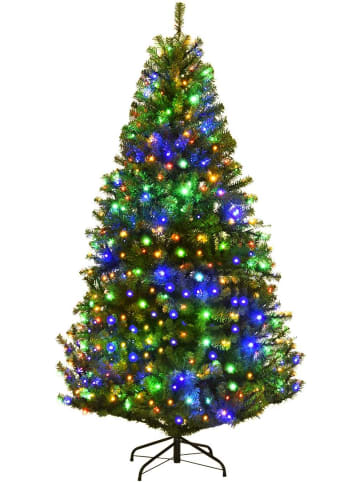 COSTWAY Künstlicher Weihnachtsbaum LED in Grün