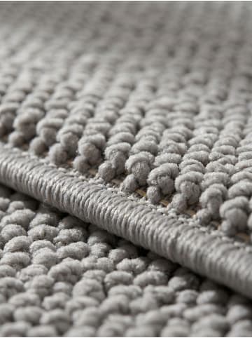 KADIMA DESIGN Flachgewebe-Teppich Berber-Tradition Uni Meliert Pflegeleicht in Silber