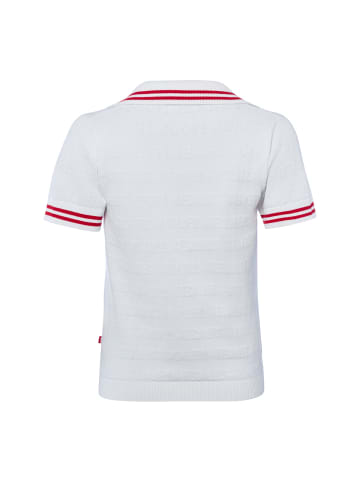 Strick-Poloshirt Kalena in weiß rot