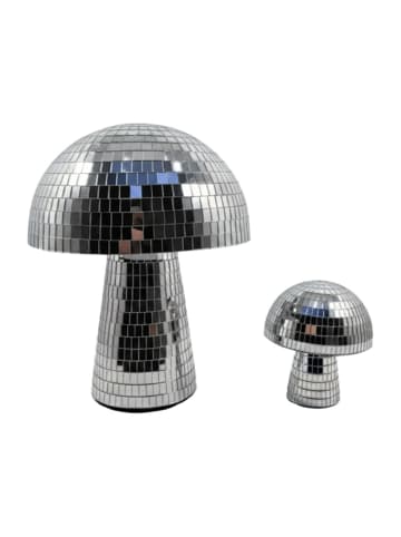 relaxdays 2 x Disco Pilz in Silber