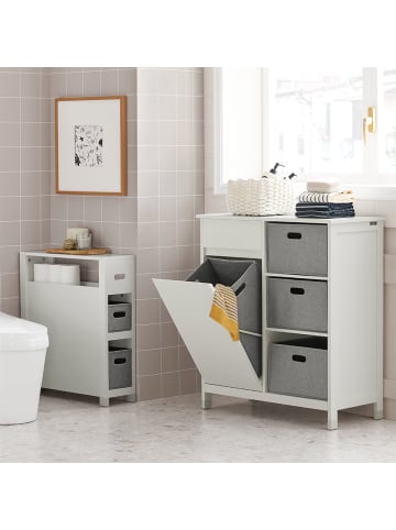 SoBuy Wäscheschrank in Weiß - (B)80 x (H)91 x (T)38cm