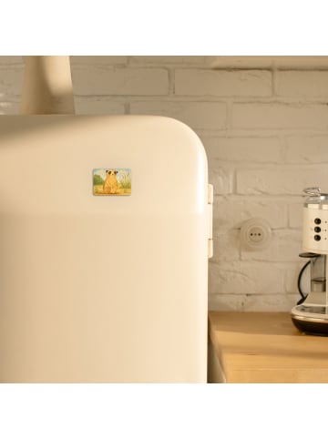 Mr. & Mrs. Panda Haftmagnet Erdmännchen Design ohne Spruch in Weiß