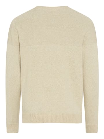 Man's World Rundhalspullover in beige melange