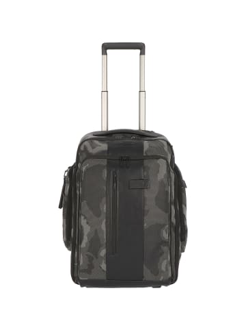 Piquadro Brief 2-Rollen Rucksacktrolley 53 cm Laptopfach in camouflage reflected black