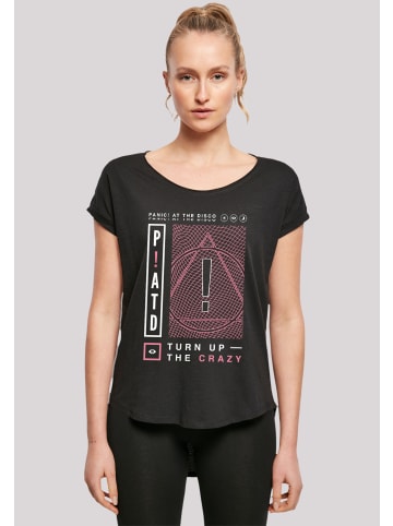 F4NT4STIC Long Cut T-Shirt Panic At The Disco Turn Up The Crazy in schwarz