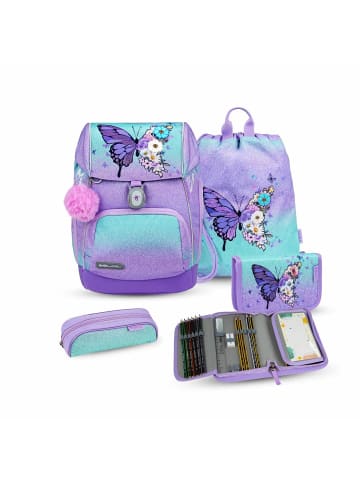 Belmil 5tlg-Set: Premium Schulranzen Comfy Plus Serenity in Lila H36xL27xT19 cm