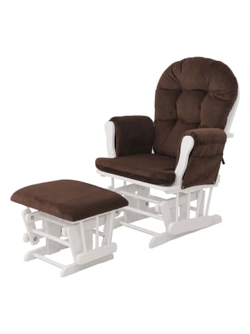MCW Relaxsessel C76, Braun Gestell weiß