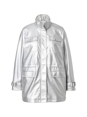 MIAMODA Kunstlederjacke in silber
