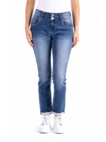 BLUE MONKEY Jeans_slimfitjeans für Damen in unifarben in uni