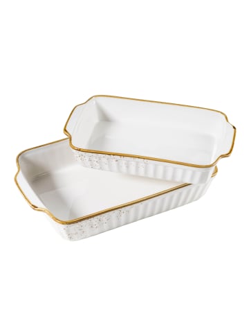 Mäser Auflaufform-Set, Porzellan Pintar in Beige / Braun