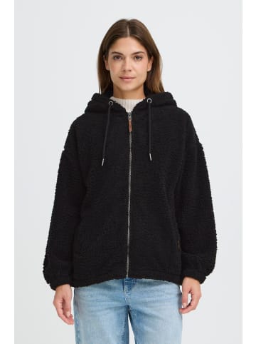 Oxmo Kapuzenfleecejacke OXBERINA ZIPHOODIE in Schwarz