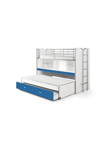 58 aufm Kessel HOCHBETT Kalinda 222x161x102 aus Holzwerkstoff+Metall in Weiß/Blau