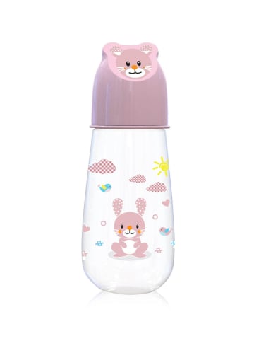 BABY CARE Babyflasche 125 ml Motivdeckel in rosa