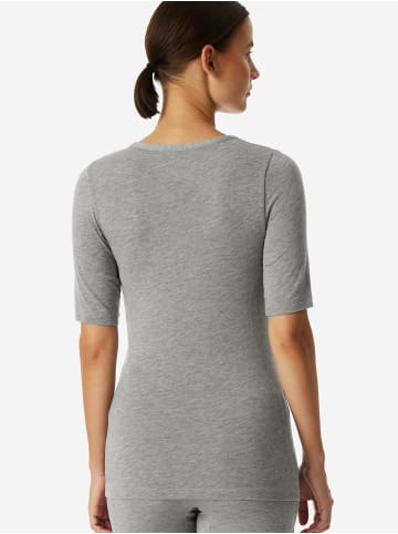Schiesser Unterziehshirt Premium Warming in grau-mel.