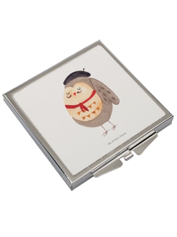 Mr. & Mrs. Panda Schminkspiegel Eule Frankreich ohne Spruch in Weiß