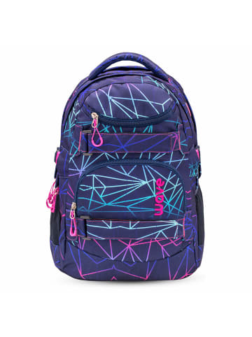 Wave Rucksack Infinity Tasche Schulrucksack "Stripes Purple" Kinder Ranzen 10 Jahre