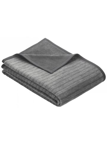 Erwin Müller Jacquard, Baumwollmischung Wohndecke Rimini in grau