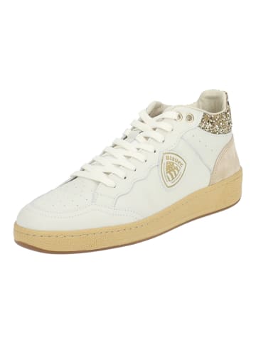 BLAUER USA Sneaker in Weiß/Gold