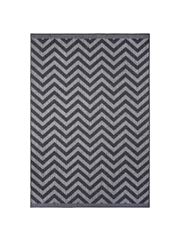 NORTHRUGS In- & Outdoor Wendeteppich Palma Schwarz Silber