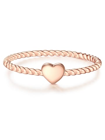 Glanzstücke München Ring Herz aus Sterling Silber in roségold