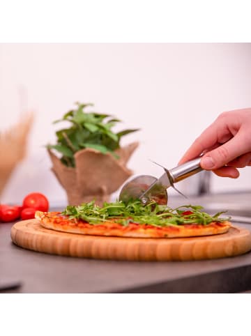 relaxdays 3 x Pizzaschneider in Silber