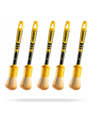 COFI 1453 2er Set Detailing Brush - Wildschweinborsten Auto-Pinsel zur gründlich in Blau