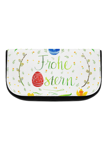 Mr. & Mrs. Panda Kulturbeutel Ostern Frohe Ostern mit Spruch in Weiß