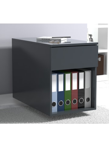 VCM  Rollcontainer Bürocontainer Dalosa 1 Schublade in Anthrazit / Honig-Eiche