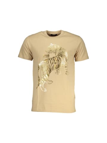 cavalli CLASS Beige Baumwoll-T-Shirt
