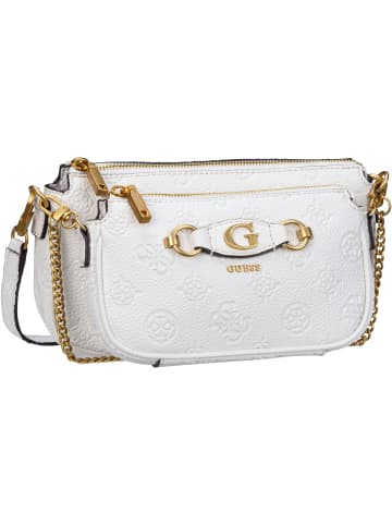 Guess Umhängetasche Izzy Peony Double Pouch Crossbody in Stone Logo