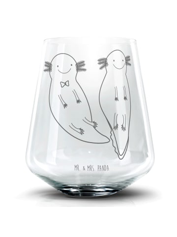 Mr. & Mrs. Panda Longdrinkglas Axolotl Freundin ohne Spruch in Transparent