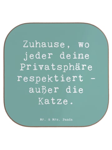 Mr. & Mrs. Panda Untersetzer Spruch Geborgenheit im Zuhause mit ... in Meeresbrise