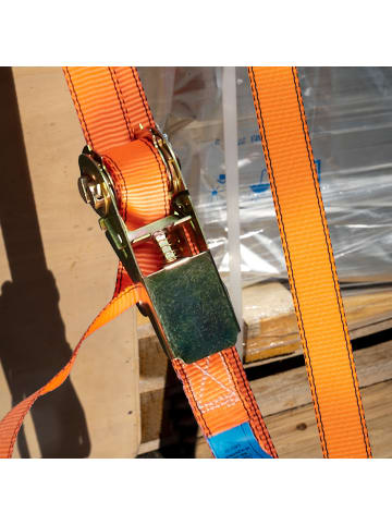 relaxdays 4 x Spanngurte in Orange - 5 m