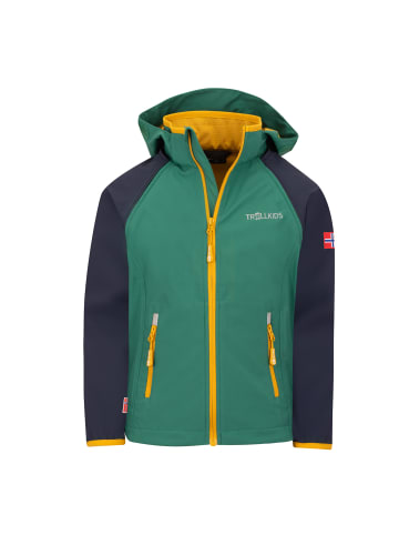 Trollkids Zip-Off Softshelljacke Rondane in jungle green
