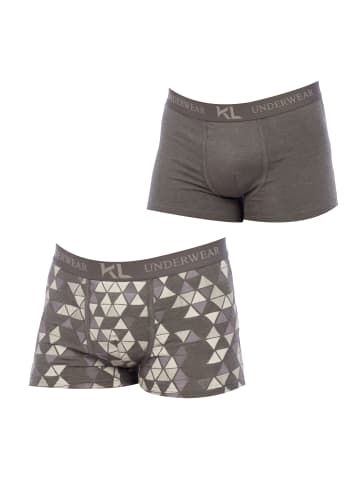 Kisses and Love 2er-Set: Boxershorts in Gray