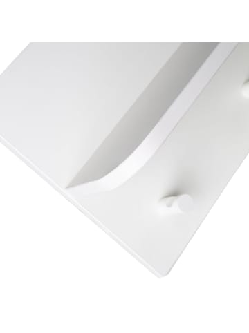 roba Wandgarderobe Weiß mit Ablage & 5 Haken fürs Kinderzimmer