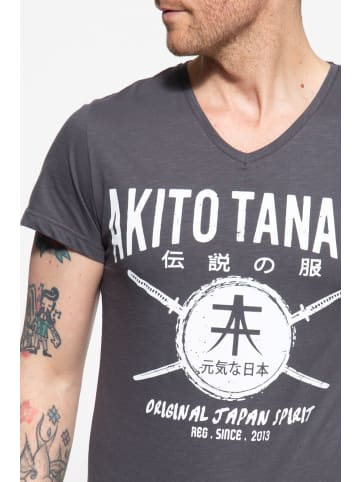 Akito Tanaka Akito Tanaka T-Shirt mit Frontprint Sword Area in anthrazit