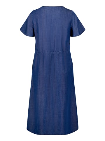 CARTOON Casual-Kleid mit Flügelärmeln in Dark Blue Denim