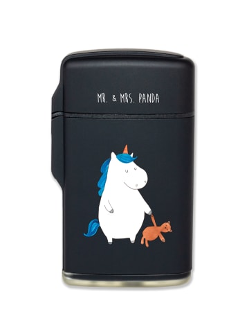 Mr. & Mrs. Panda Feuerzeug Einhorn Teddy ohne Spruch in Schwarz
