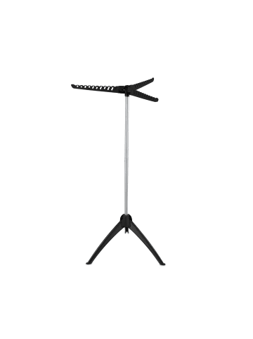 relaxdays Bügelwäscheständer in Schwarz/Grau - (H)129 x Ø 62 cm