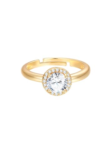 Lulu & Jane Ring aus Messing mit Zirkonia in gelbgold