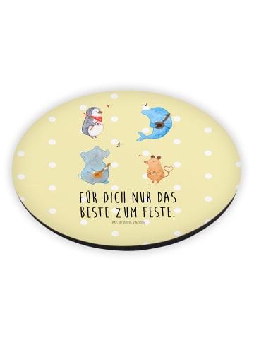 Mr. & Mrs. Panda Magnet für Fotos Big Einheit mit Spruch in Gelb Pastell