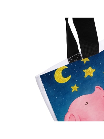 Mr. & Mrs. Panda Strandtasche Schwein Glück Design mit Spruch in Weiß