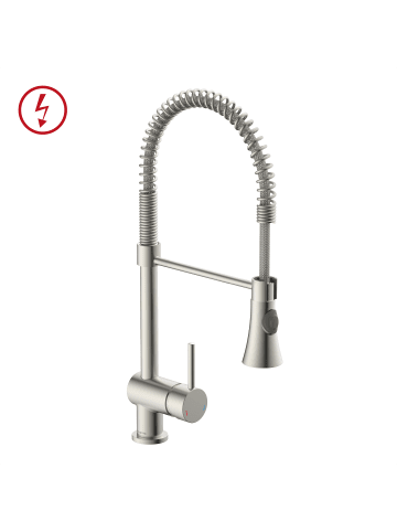 Franz Joseph Schütte CORNWALL Spiralfeder Spültischarmatur Niederdruck, Edelstahloptik