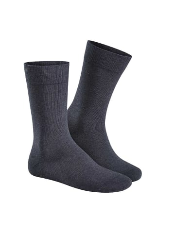 Hudson Socken Relax Cotton druckfreier Bund in Nachtblau